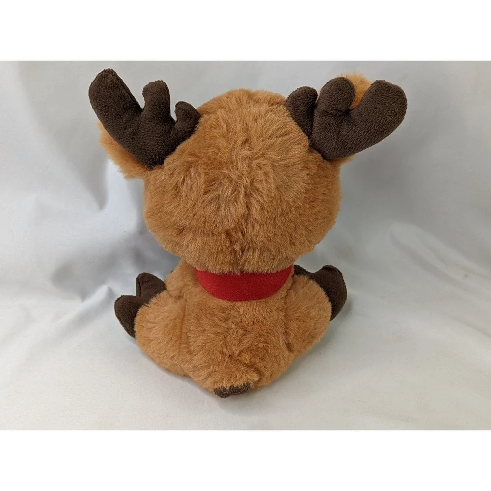 American Greetings Deer‎ Plush 8 Inch 2019 Christmas Scarf Stuffed Animal Toy